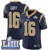 Nike Rams 16 Jared Goff Navy 2019 Super Bowl LIII Vapor Untouchable Limited Jersey,baseball caps,new era cap wholesale,wholesale hats